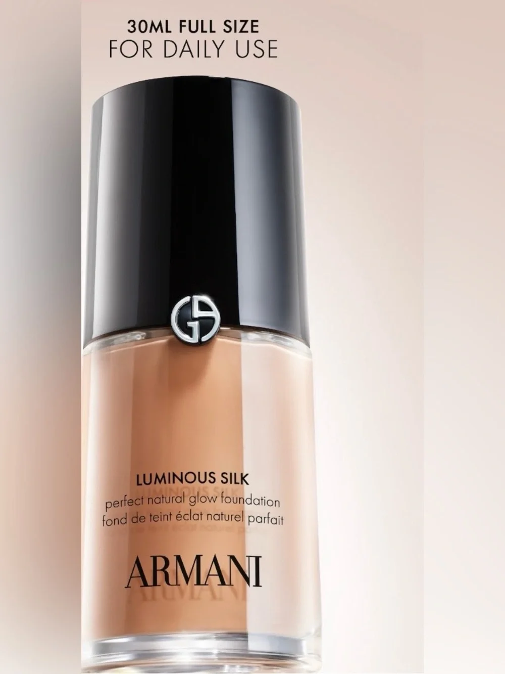 Giorgio Armani Full SizeLuminous Silk Foundation — Color 4.5 Light Neutral Peach
